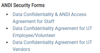 ANDI Security Forms